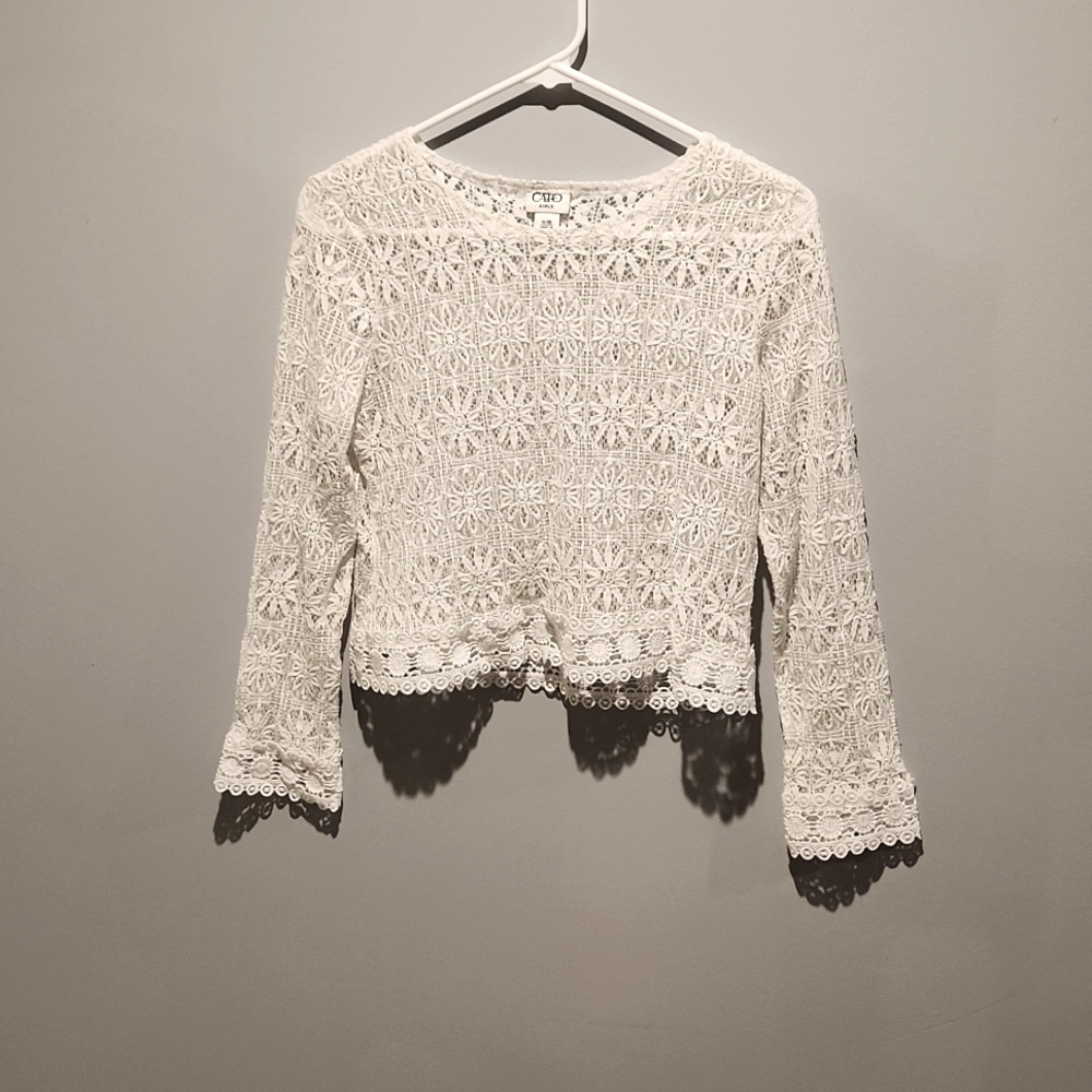 White lace blouse